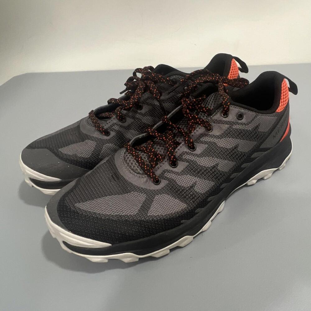 Merrell Men's Black Gray & Orange Hiking Sneakers SIZE 11 $158